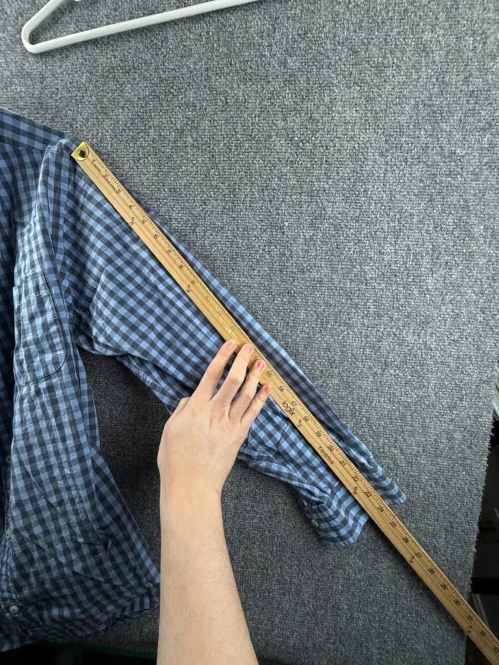 Brooks Brothers XL Cotton Check Button-Down Blue Men Shirt Long Sleeve Business